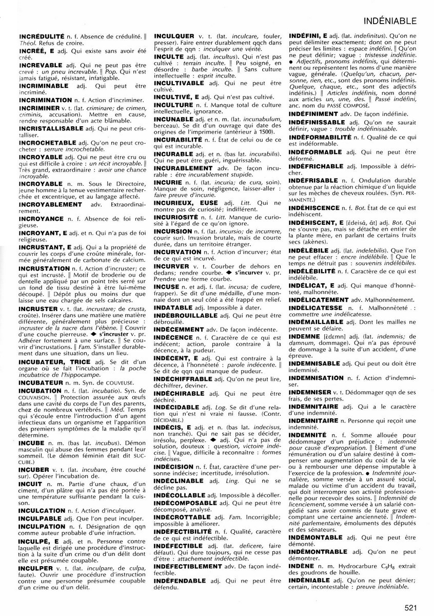 une page de dictionnaire